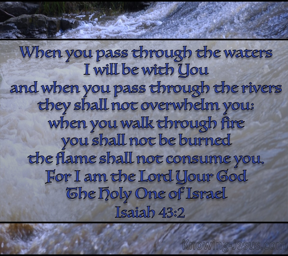 Isaiah 43:2 When You Pass Through The Waters (gray)